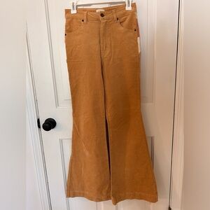 Ghanda corduroy flare pants with sunset detail